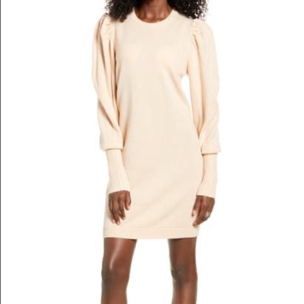 Wayf X influencers Puff Sleeve Sweater dress